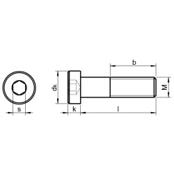 Śruba DIN 7984 rysunek techniczny wymiary