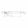 Frez GLOBUS LV513 – rysunek techniczny i wymiary D, H1, H2, H oraz S
